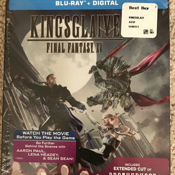 Kingsglaive: Final Fantasy XV STEELBOOK (Blu-ray/Digital, 2-Disc Set) New Sealed